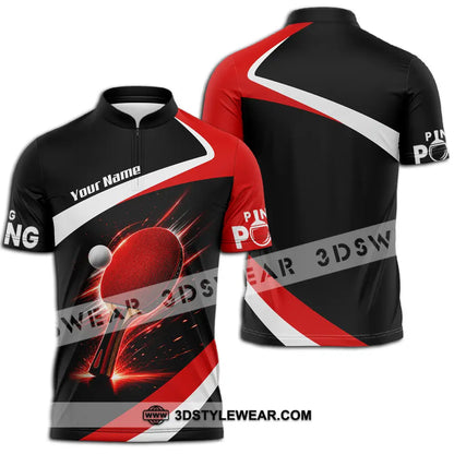 Unisex Shirt - Custom Ping Pong Shirt - Zipper Polo Shirt / S - T-shirt