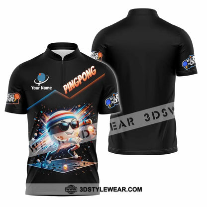 Unisex Shirt - Custom Ping Pong Shirt - Zipper Polo Shirt / S - T-shirt