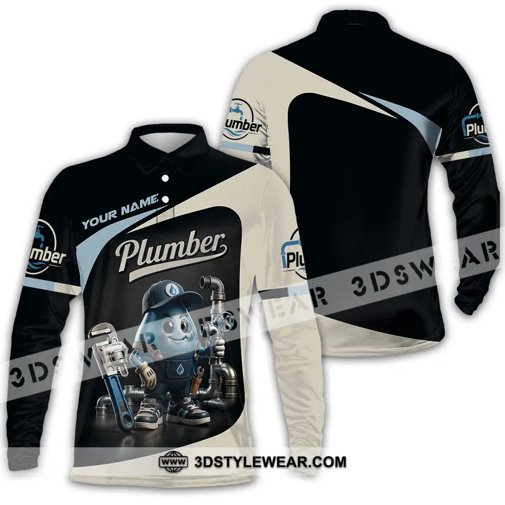 Unisex Shirt - Custom Plumber Shirt - Long Sleeve Polo / S - T-shirt
