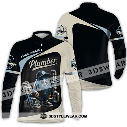 Unisex Shirt - Custom Plumber Shirt - Long Sleeve Polo / S - T-shirt