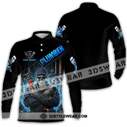 Unisex Shirt - Custom Plumber Shirt - Long Sleeve Polo / S - T-shirt