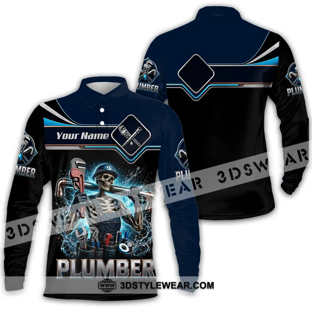 Unisex Shirt - Custom Plumber Shirt - Long Sleeve Polo / S - T-shirt