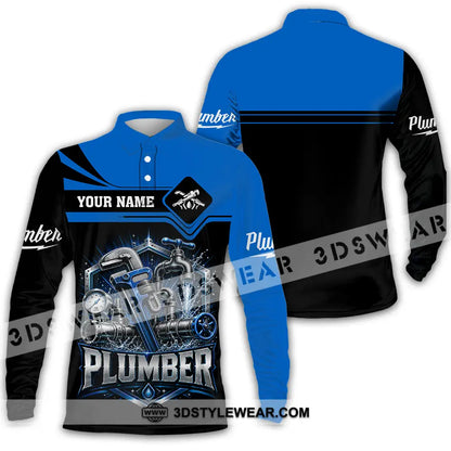 Unisex Shirt - Custom Plumber Shirt - Long Sleeve Polo / S - T-shirt