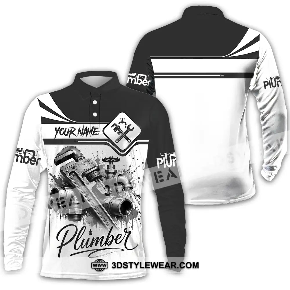 Unisex Shirt - Custom Plumber Shirt - Long Sleeve Polo / S - T-shirt