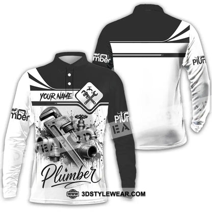 Unisex Shirt - Custom Plumber Shirt - Long Sleeve Polo / S - T-shirt