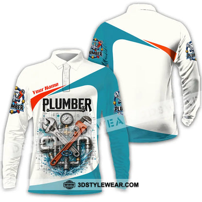 Unisex Shirt - Custom Plumber Shirt - Long Sleeve Polo / S - T-shirt
