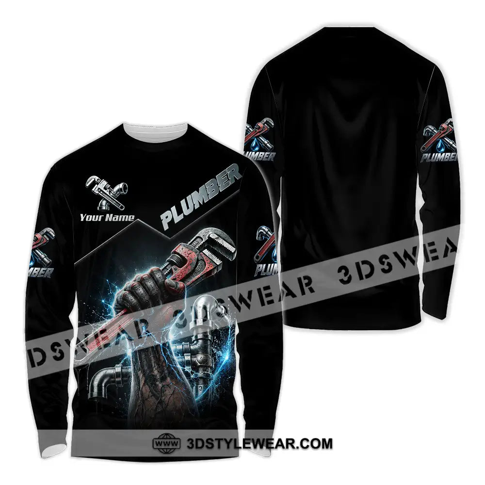 Unisex Shirt - Custom Plumber Shirt - Long Sleeve Shirt / S - T-shirt