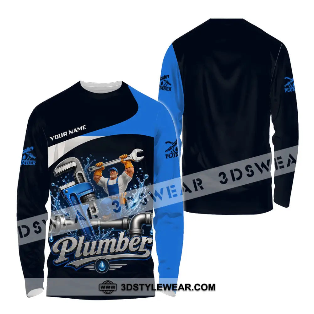Unisex Shirt - Custom Plumber Shirt - Long Sleeve Shirt / S - T-shirt