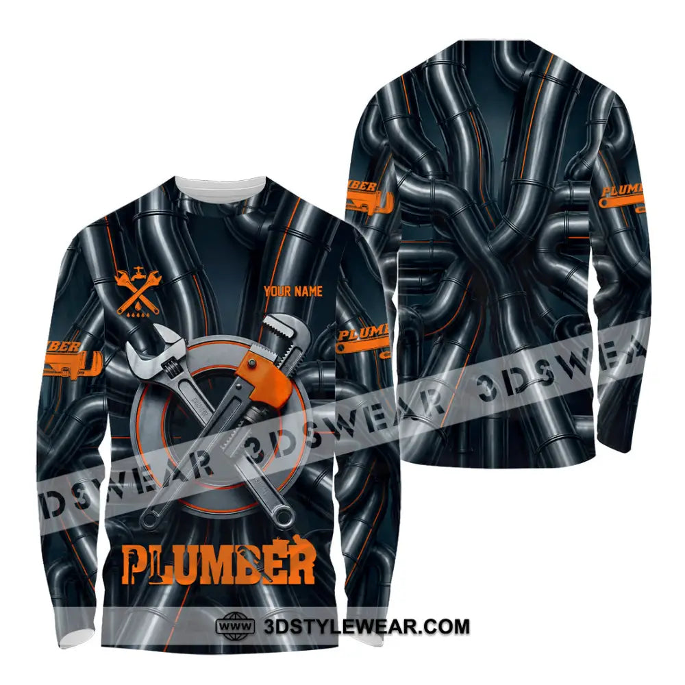 Unisex Shirt - Custom Plumber Shirt - Long Sleeve Shirt / S - T-shirt