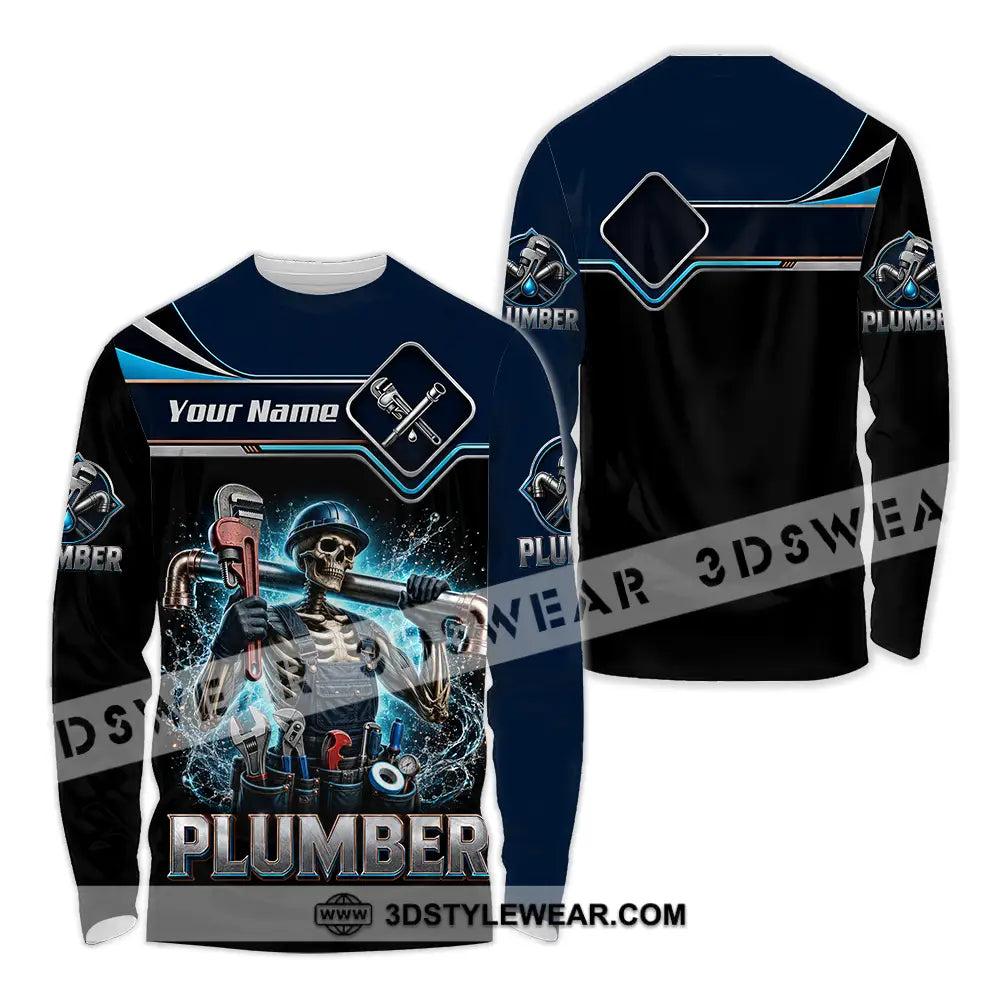 Unisex Shirt - Custom Plumber Shirt - Long Sleeve Shirt / S - T-shirt