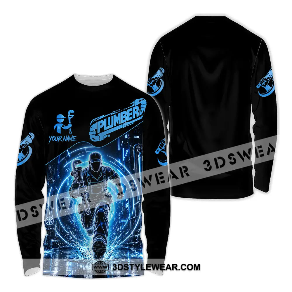 Unisex Shirt - Custom Plumber Shirt - Long Sleeve Shirt / S - T-shirt
