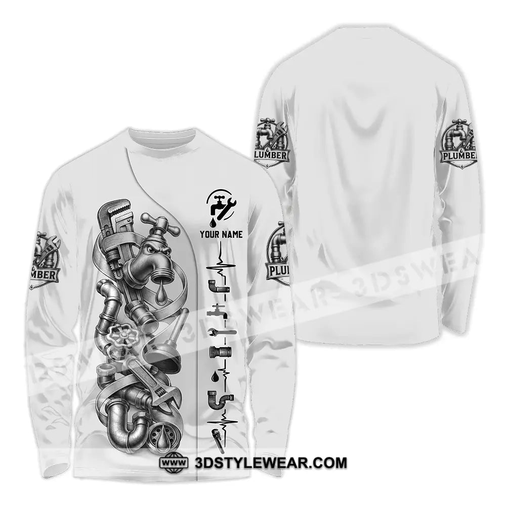 Unisex Shirt - Custom Plumber Shirt - Long Sleeve Shirt / S - T-shirt
