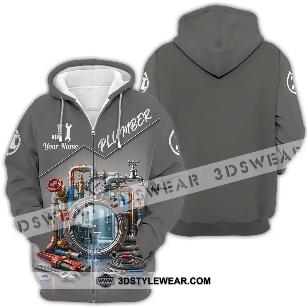 Unisex Shirt - Custom Plumber Shirt - Zipper Hoodie / S - T-shirt