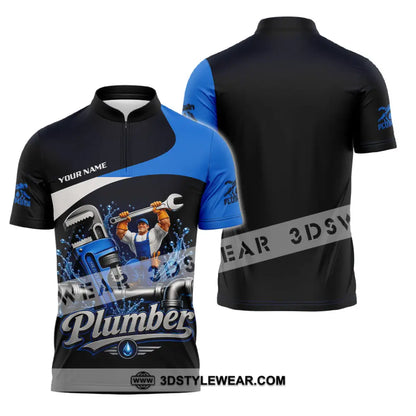 Unisex Shirt - Custom Plumber Shirt - Zipper Polo Shirt / S - T-shirt