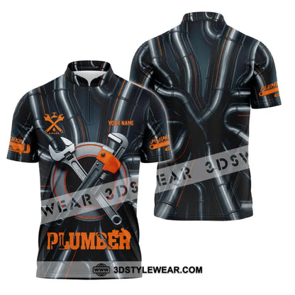 Unisex Shirt - Custom Plumber Shirt - Zipper Polo Shirt / S - T-shirt