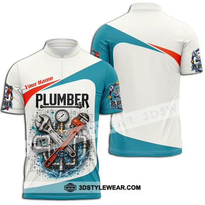 Unisex Shirt - Custom Plumber Shirt - Zipper Polo Shirt / S - T-shirt
