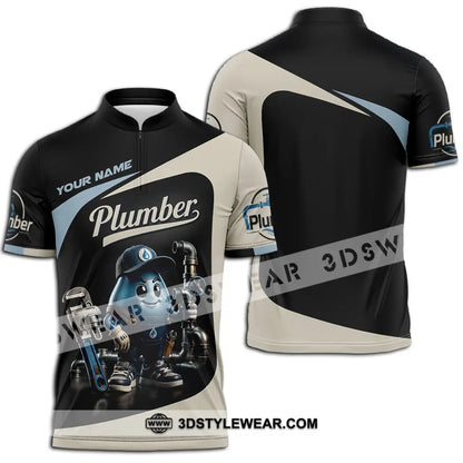 Unisex Shirt - Custom Plumber Shirt - Zipper Polo Shirt / S - T-shirt