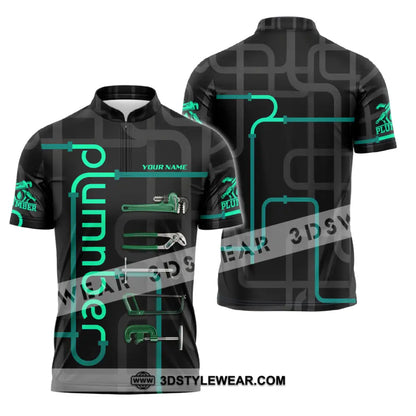 Unisex Shirt - Custom Plumber Shirt - Zipper Polo Shirt / S - T-shirt