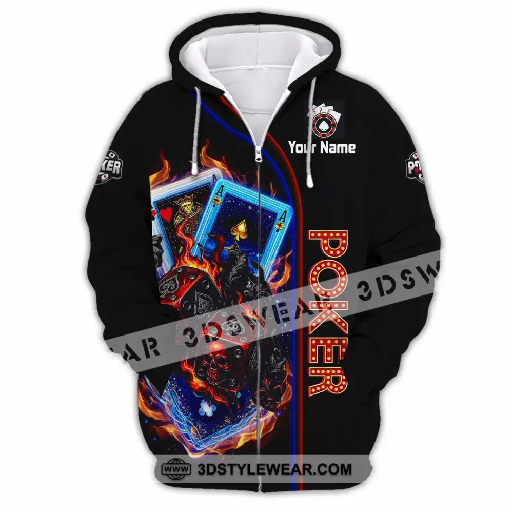 Unisex Shirt - Custom Poker Shirt - Zipper Hoodie / S - T-shirt