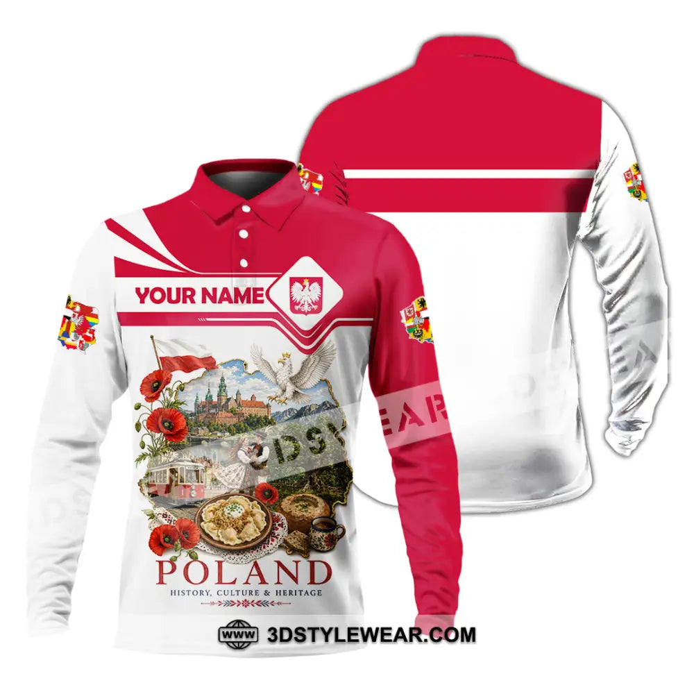 Unisex Shirt - Custom Poland Shirt - Long Sleeve Polo / S - T-shirt
