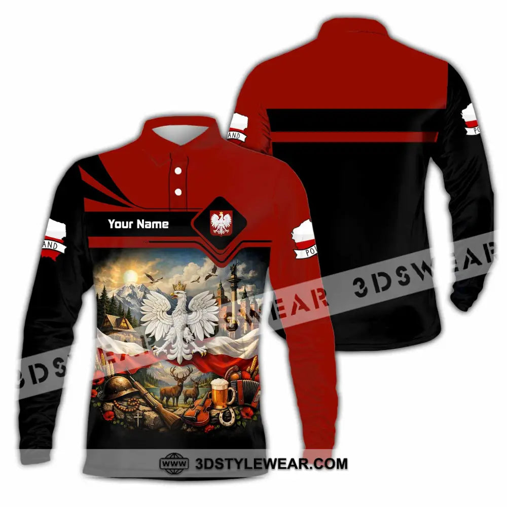 Unisex Shirt - Custom Poland Shirt - Long Sleeve Polo / S - T-shirt
