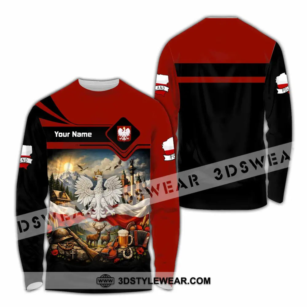 Unisex Shirt - Custom Poland Shirt - Long Sleeve Shirt / S - T-shirt