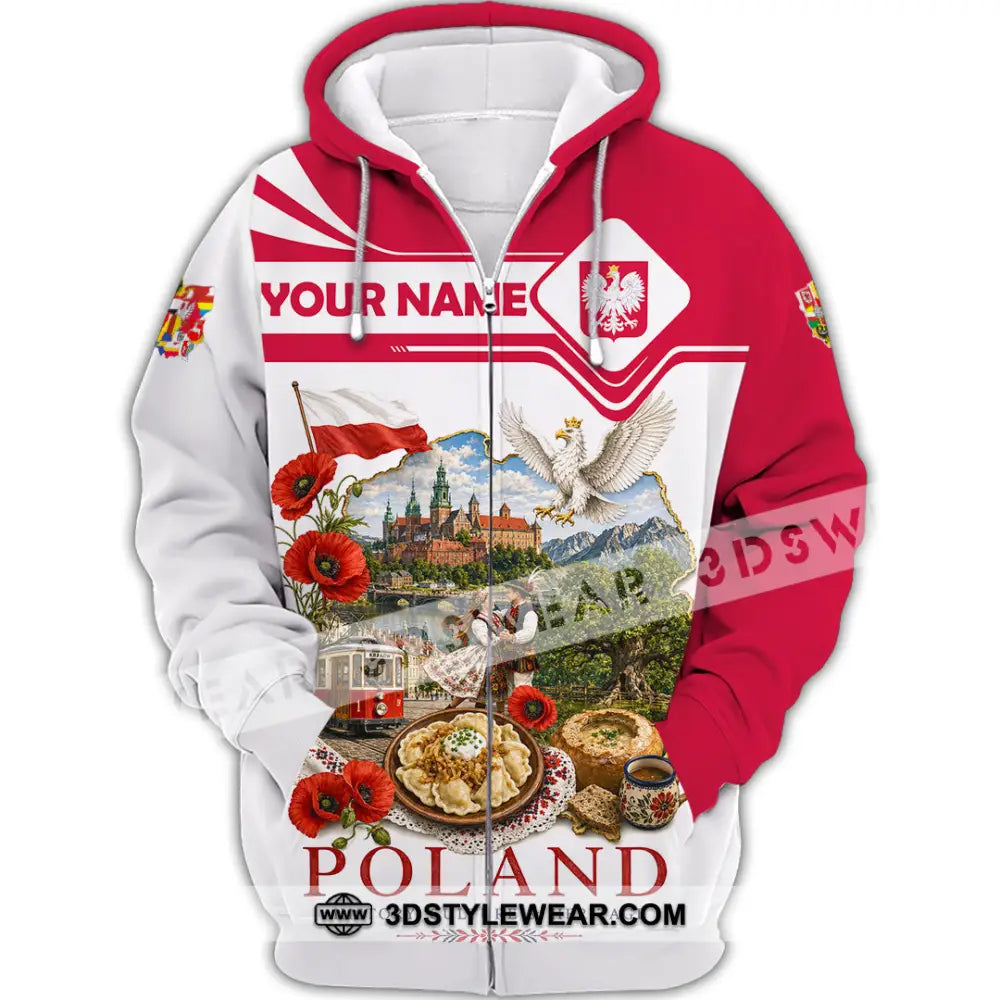 Unisex Shirt - Custom Poland Shirt - Zipper Hoodie / S - T-shirt