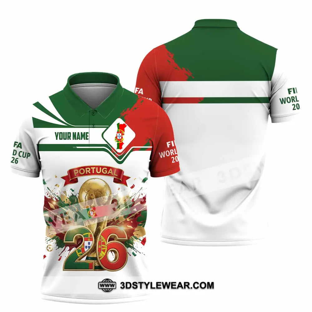 Unisex Shirt - Custom Portugal FIFA World Cup 2026 3D Shirt Polo Shirt / S T-shirt