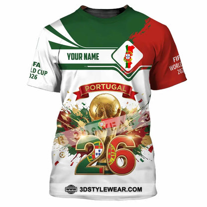 Unisex Shirt - Custom Portugal FIFA World Cup 2026 3D Shirt T-Shirt / S T-shirt