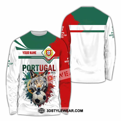 Unisex Shirt - Custom Portugal World Cup 2026 3D Shirt Long Sleeve Shirt / S T-shirt