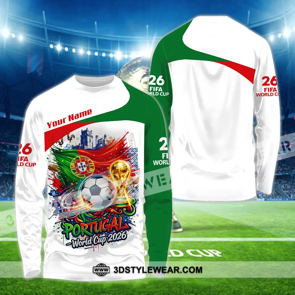 Unisex Shirt - Custom Portugal World Cup 2026 3D Shirt - Long Sleeve Shirt / S - T-shirt