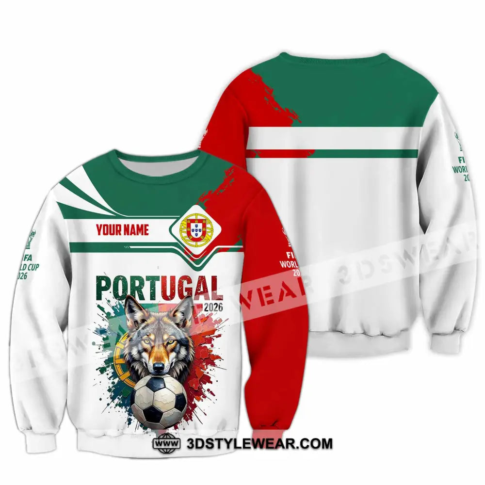 Unisex Shirt - Custom Portugal World Cup 2026 3D Shirt Long Sleeve / S T-shirt