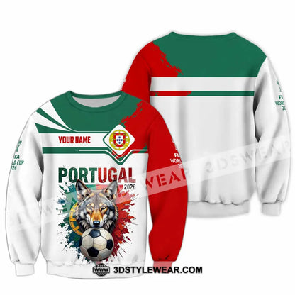 Unisex Shirt - Custom Portugal World Cup 2026 3D Shirt Long Sleeve / S T-shirt