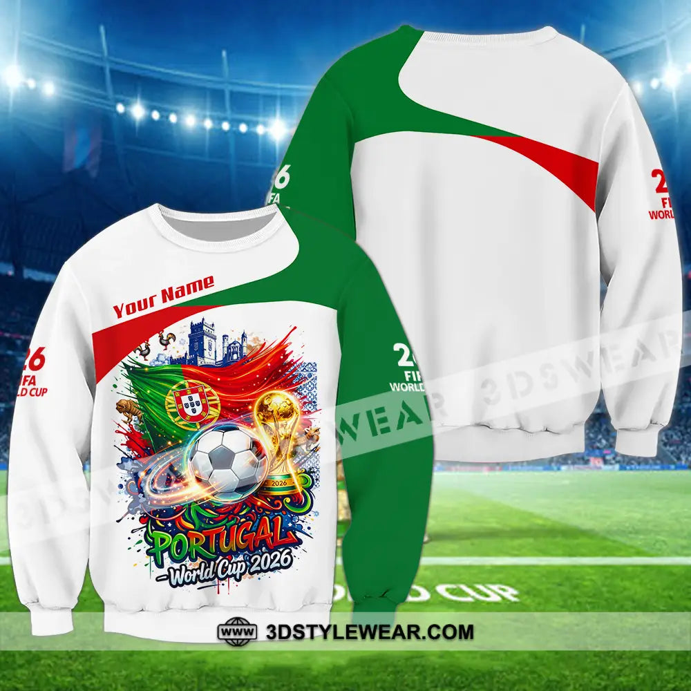 Unisex Shirt - Custom Portugal World Cup 2026 3D Shirt - Long Sleeve / S - T-shirt