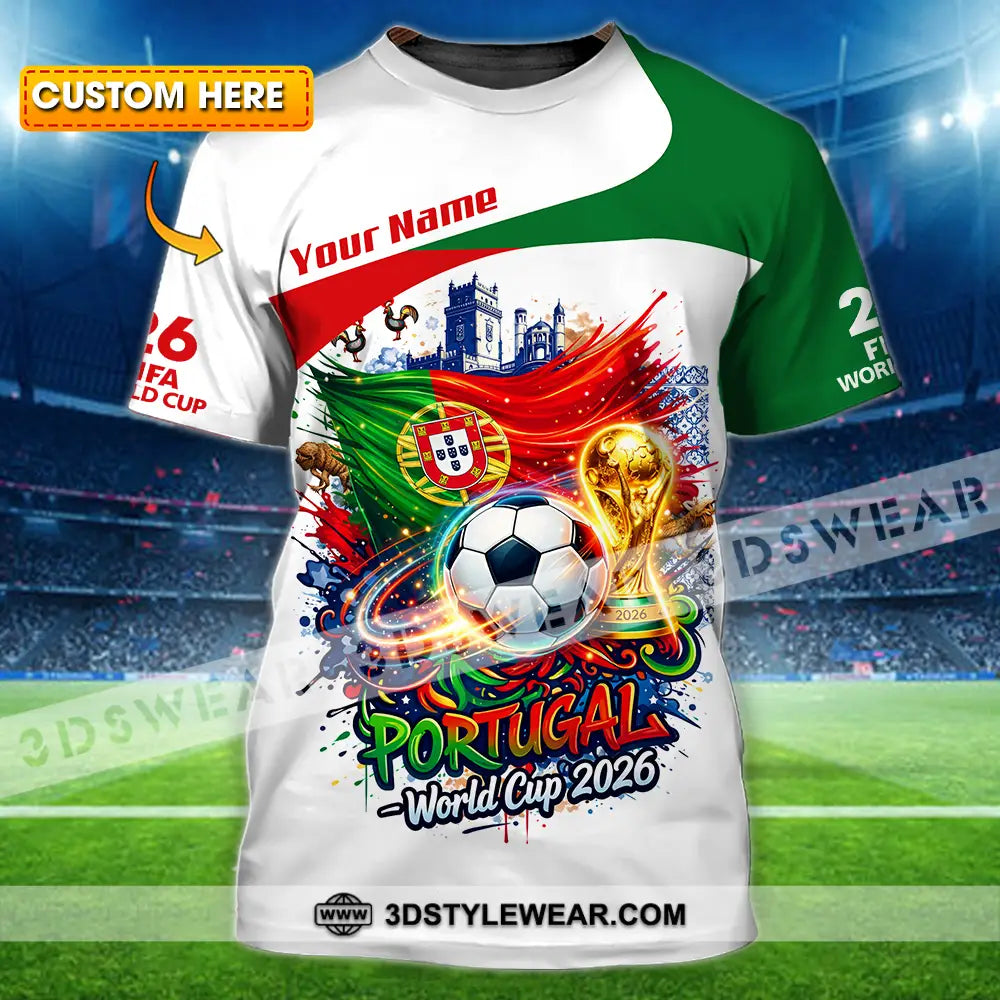 Unisex Shirt - Custom Portugal World Cup 2026 3D Shirt - T-shirt