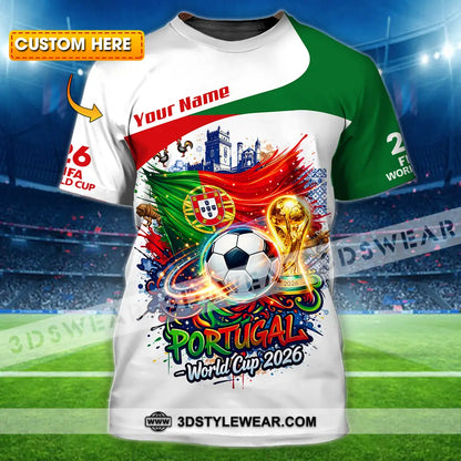 Unisex Shirt - Custom Portugal World Cup 2026 3D Shirt - T-shirt