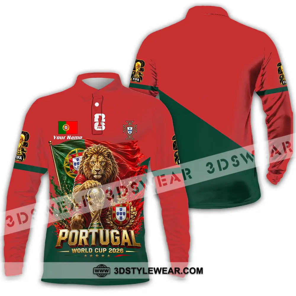 Unisex Shirt - Custom Portugal World Cup 2026 Shirt - Long Sleeve Polo / S - T-shirt