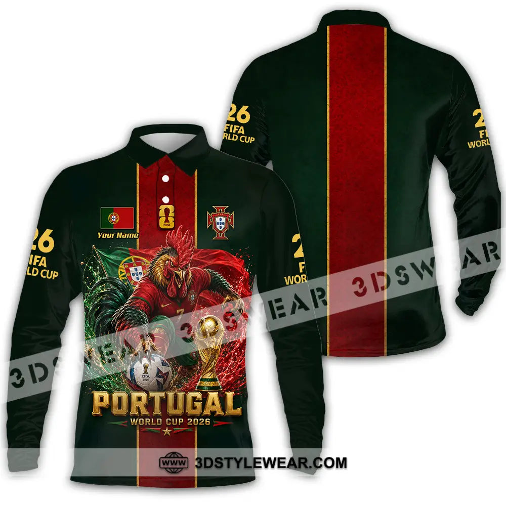 Unisex Shirt - Custom Portugal World Cup 2026 Shirt - Long Sleeve Polo / S - T-shirt