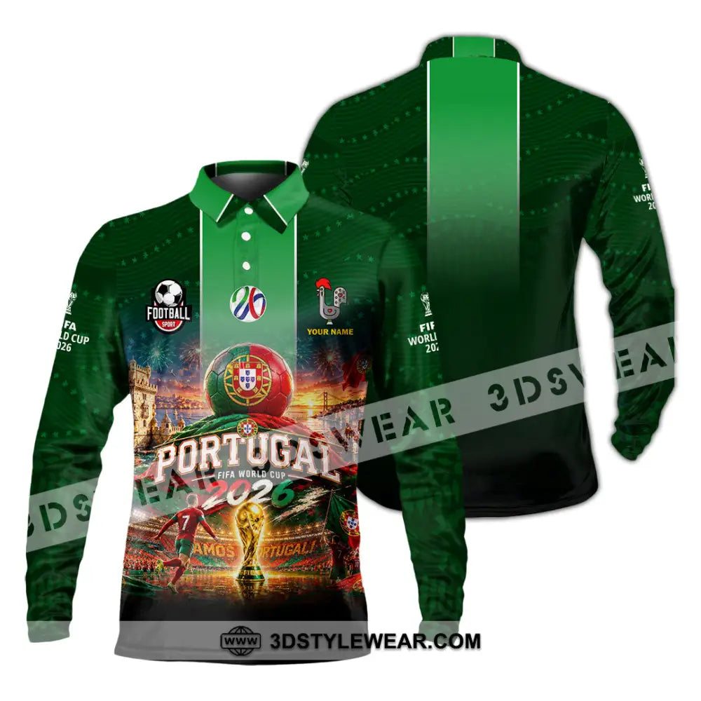Unisex Shirt - Custom Portugal World Cup 2026 Shirt - Long Sleeve Polo / S - T-shirt