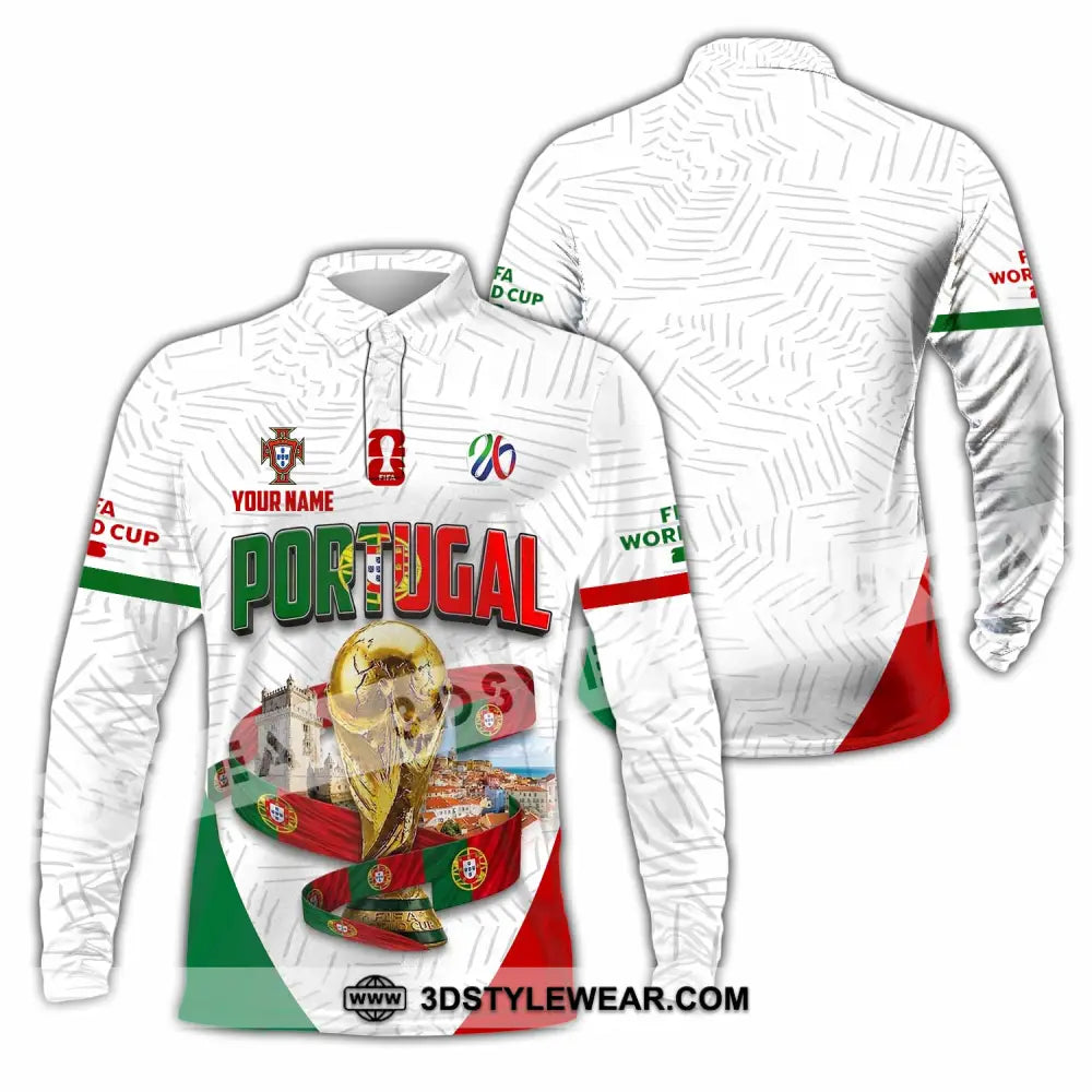 Unisex Shirt - Custom Portugal World Cup 2026 Shirt - Long Sleeve Polo / S - T-shirt