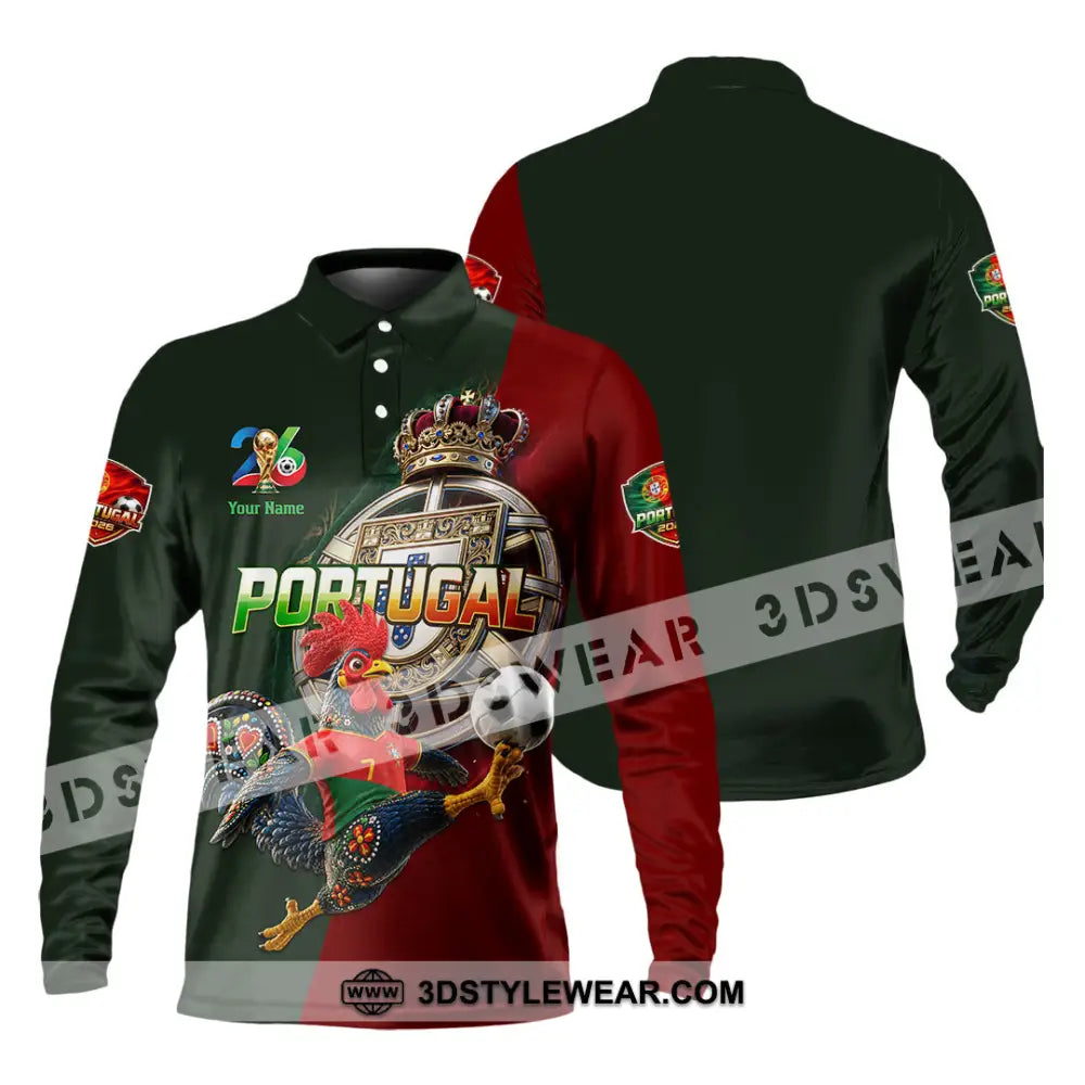 Unisex Shirt - Custom Portugal World Cup 2026 Shirt - Long Sleeve Polo / S - T-shirt
