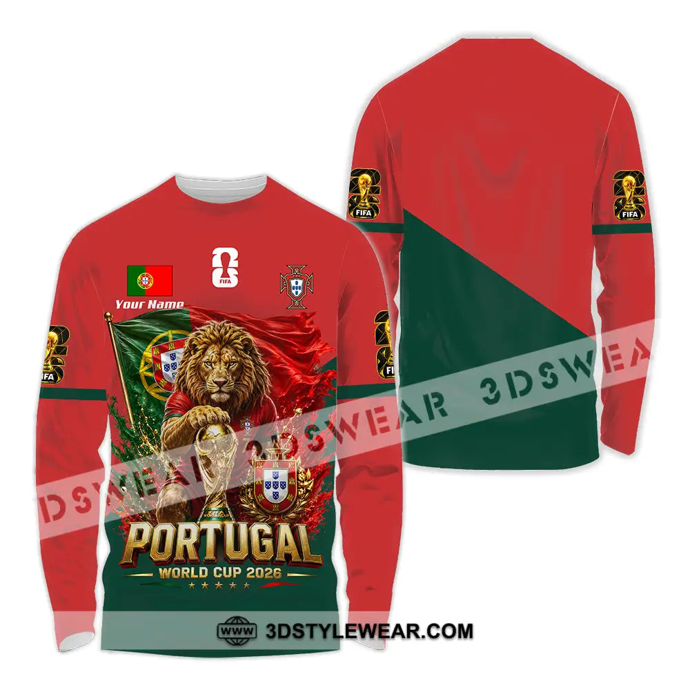Unisex Shirt - Custom Portugal World Cup 2026 Shirt - Long Sleeve Shirt / S - T-shirt