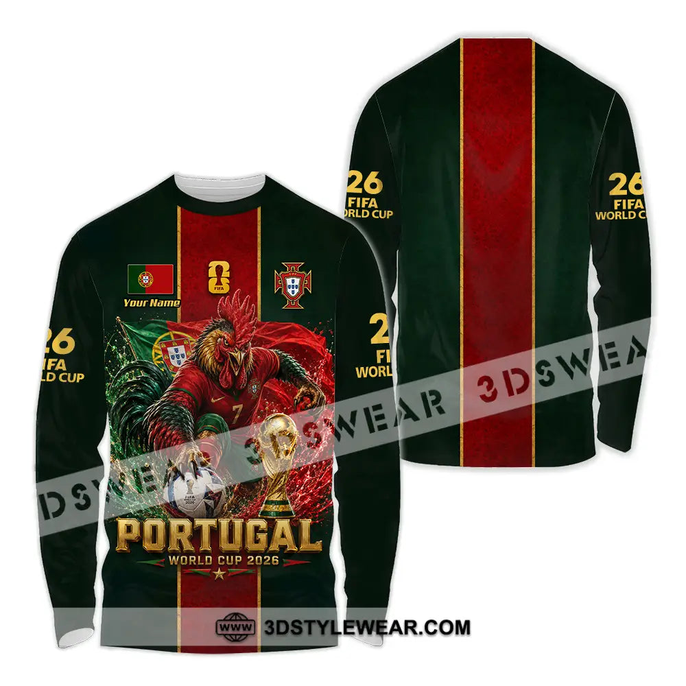 Unisex Shirt - Custom Portugal World Cup 2026 Shirt - Long Sleeve Shirt / S - T-shirt