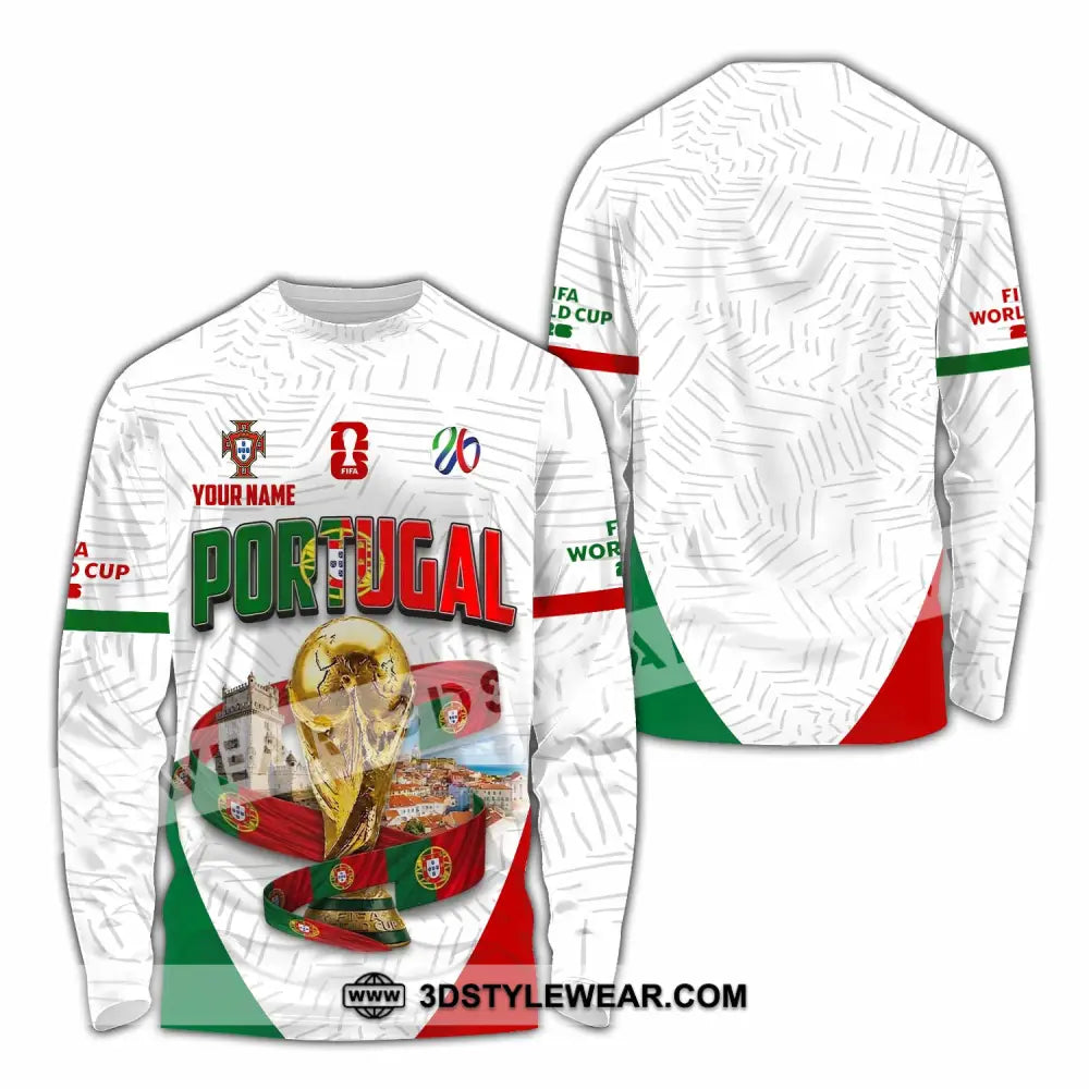 Unisex Shirt - Custom Portugal World Cup 2026 Shirt - Long Sleeve Shirt / S - T-shirt