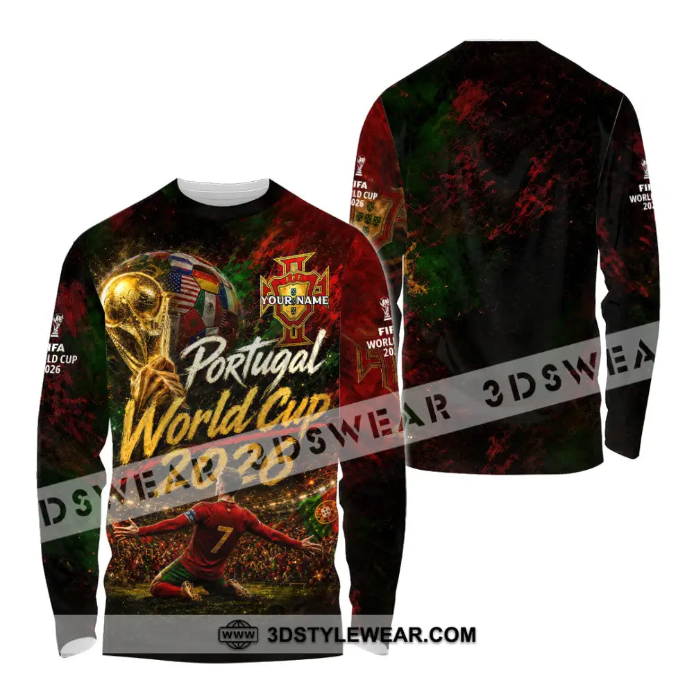 Unisex Shirt - Custom Portugal World Cup 2026 Shirt - Long Sleeve Shirt / S - T-shirt