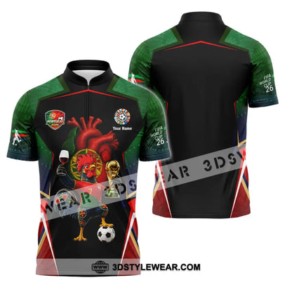 Unisex Shirt - Custom Portugal World Cup 2026 Shirt - Zipper Polo Shirt / S - T-shirt