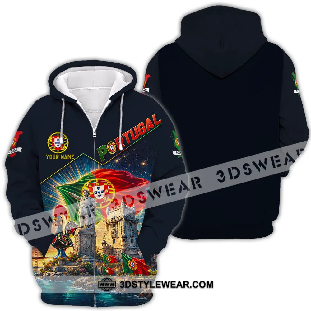Unisex Shirt - Custom Portugal Shirt - Zipper Hoodie / S - T-shirt
