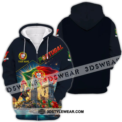 Unisex Shirt - Custom Portugal Shirt - Zipper Hoodie / S - T-shirt