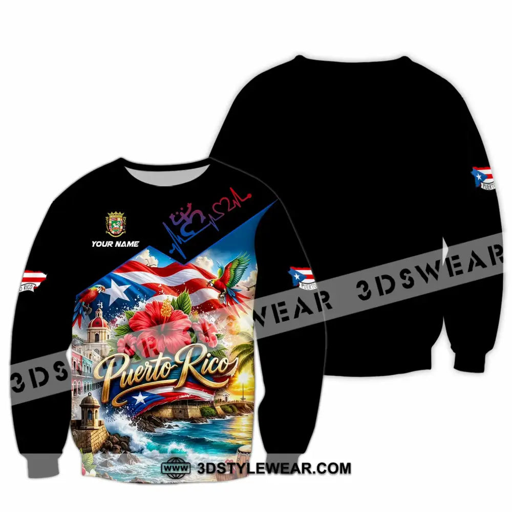Unisex Shirt - Custom Puerto Rico Shirt - Long Sleeve / S - T-shirt