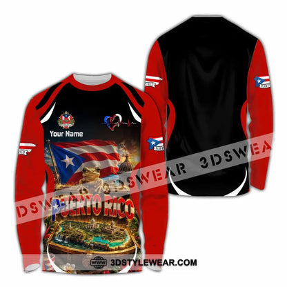 Unisex Shirt - Custom Puerto Rico Shirt - Long Sleeve Shirt / S - T-shirt